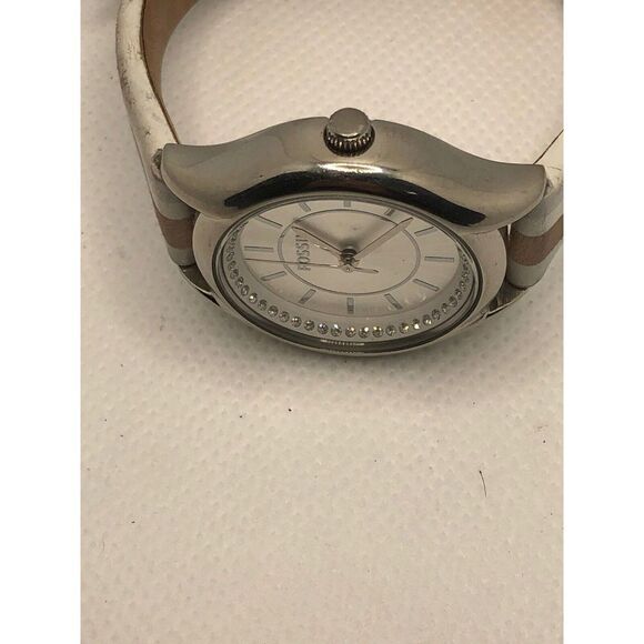 Fossil BQ1590IE Women's Leather Analog Silver Dial Quartz Genuine Watch HO340 - Picture 6 of 9